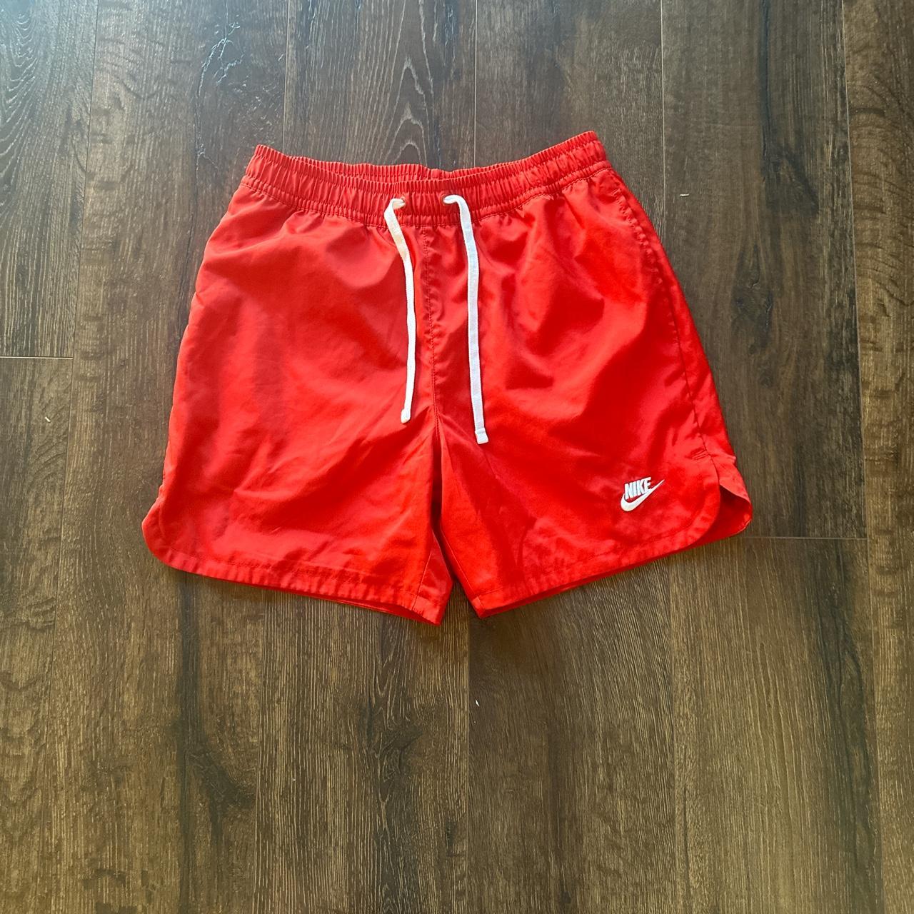 Red Mens Nike shorts/swim shorts Never worn but no... Depop