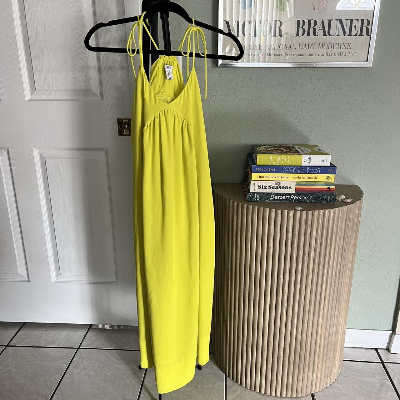 Yellow / Green Midi Dress Cute strappy dress,... Depop
