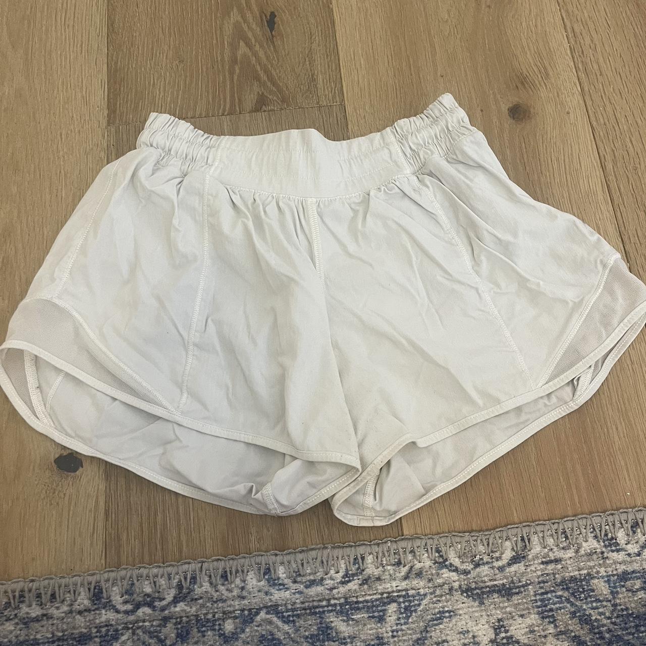 white lululemon shorts , size 2 , 4 in