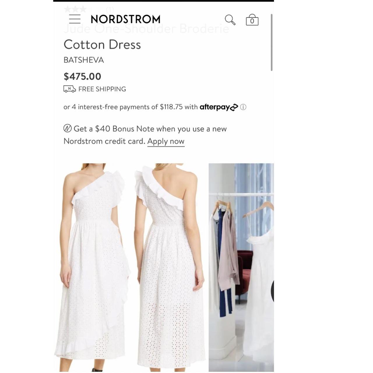 Batsheva Women's White Dress Depop