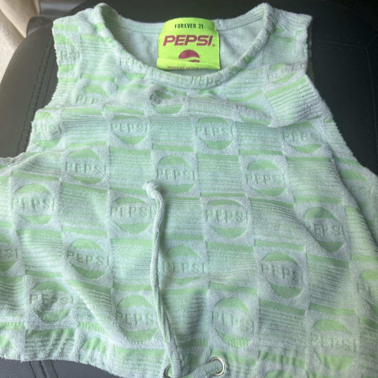 Pepsi crop top , soft fabric, string on bottom. - Depop