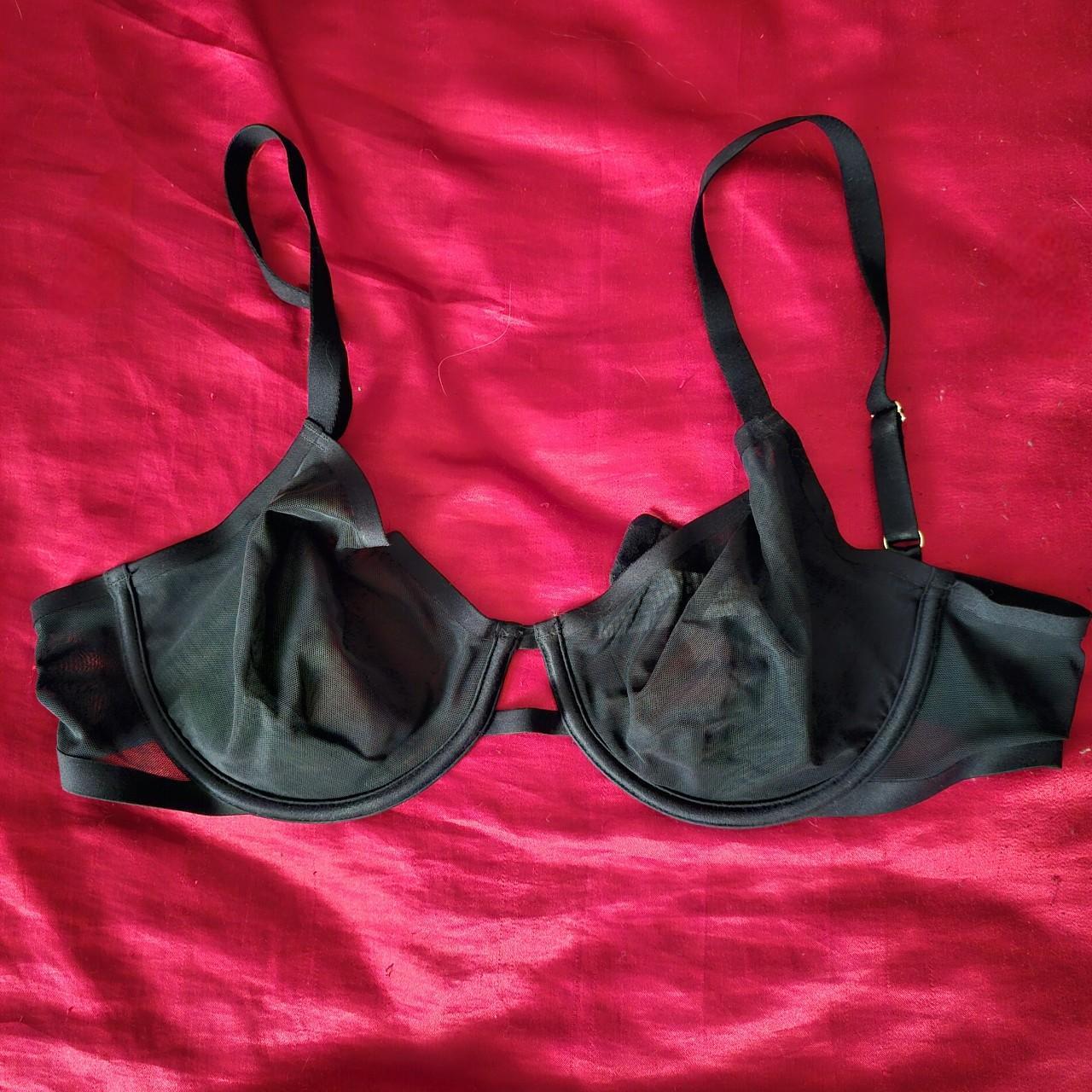 SKIMS mesh bra size: xxs color: black NWT new with - Depop