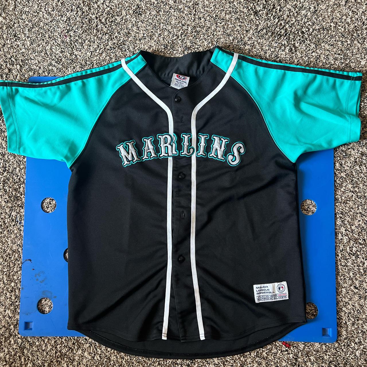 VTG Kids Miami Marlins Baseball Jersey Size XL 16 18 Depop