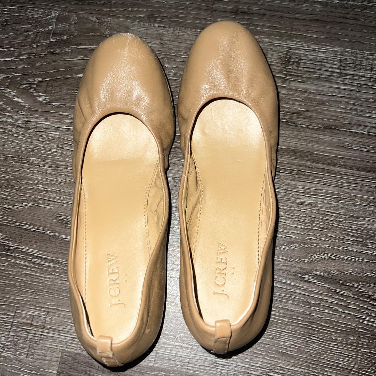 J crew leather sales ballet flats