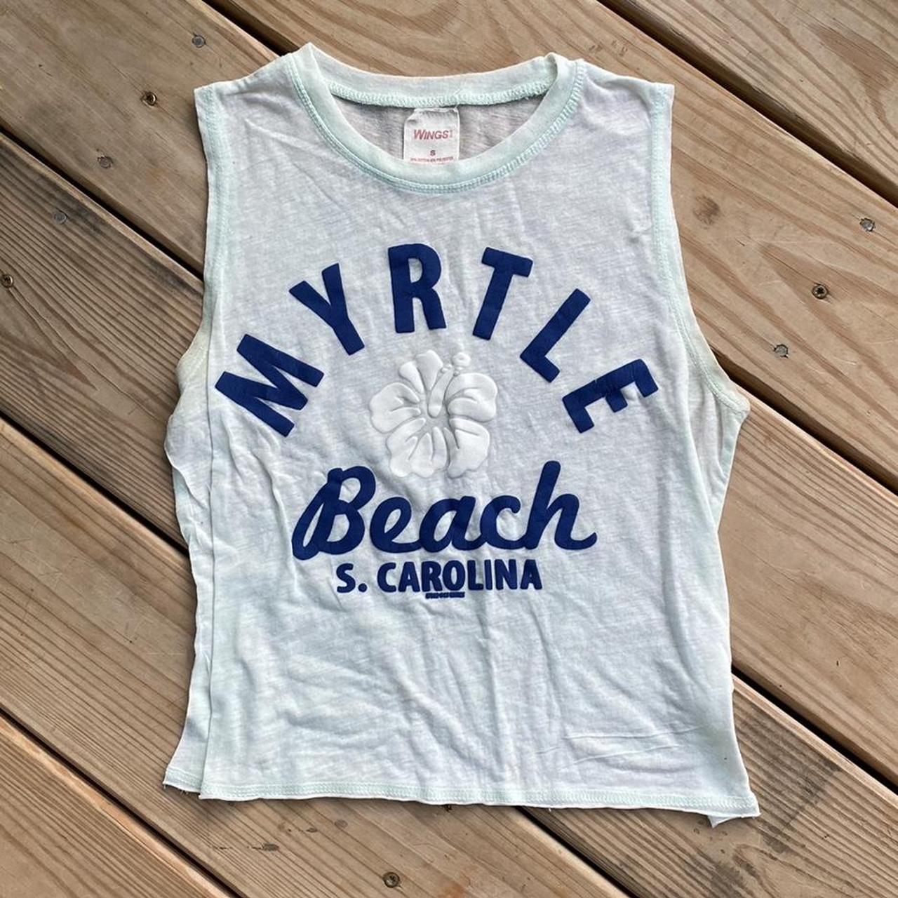 Small Wings Myrtle Beach See Through Cropped Muscle... Depop