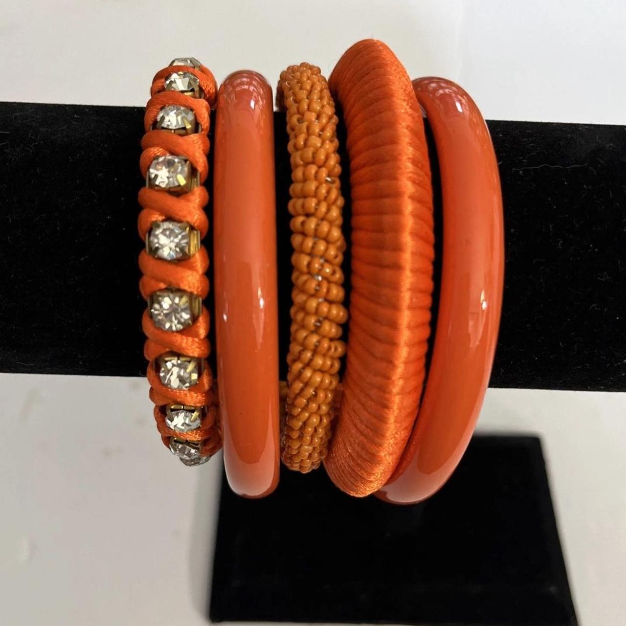 Women's Bracelet - Orange – Orange stackable bang… - image 1