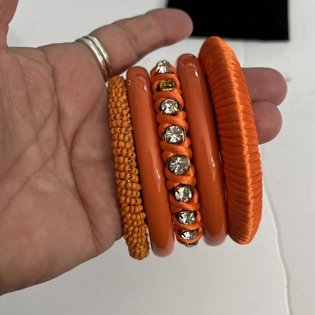Women's Bracelet - Orange – Orange stackable bang… - image 4
