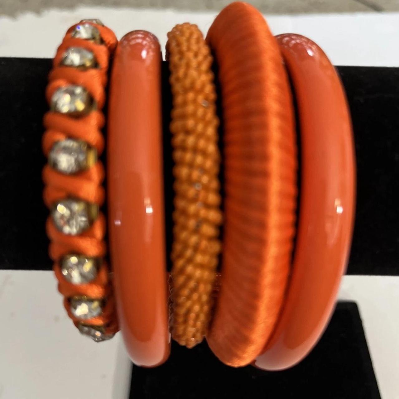 Women's Bracelet - Orange – Orange stackable bang… - image 2