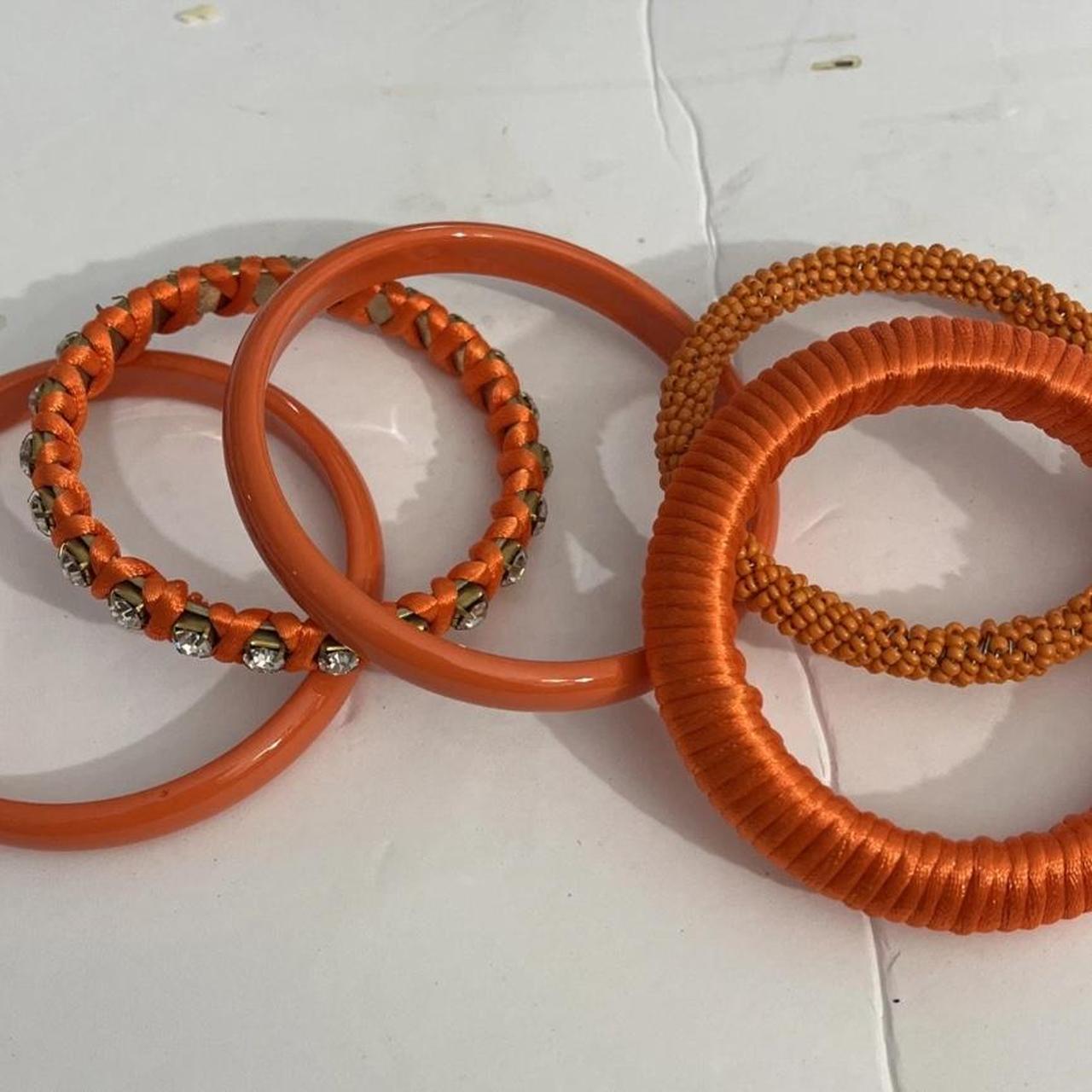 Women's Bracelet - Orange – Orange stackable bang… - image 3