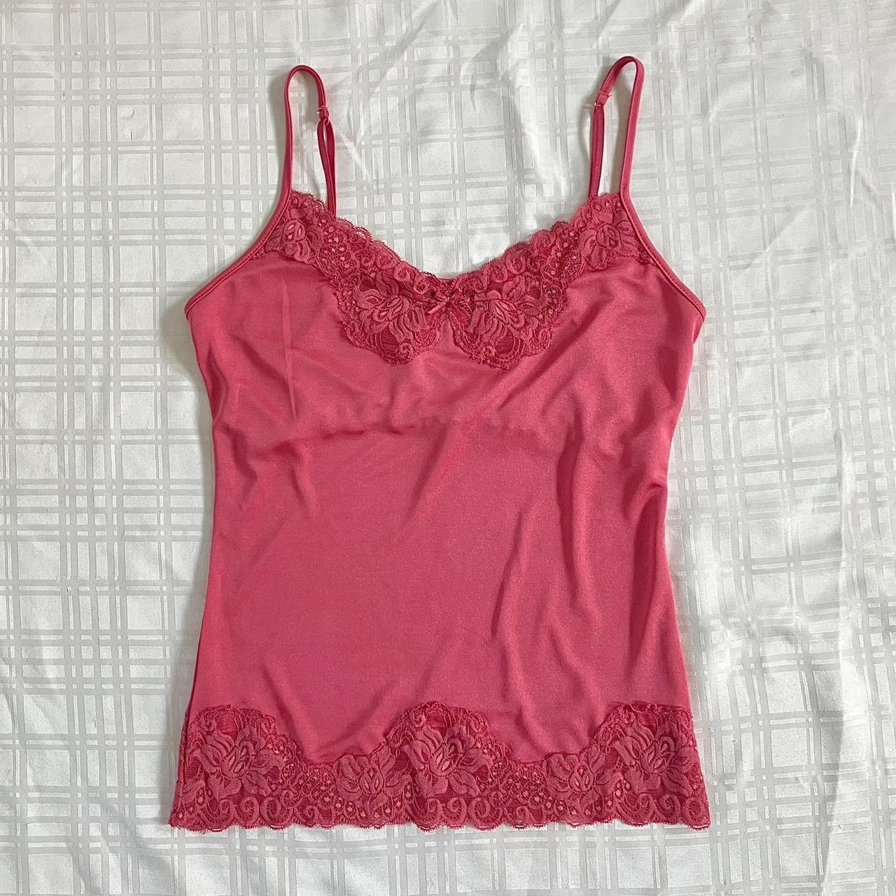 🦩 The Limited pink lace cami with elastic bust... - Depop