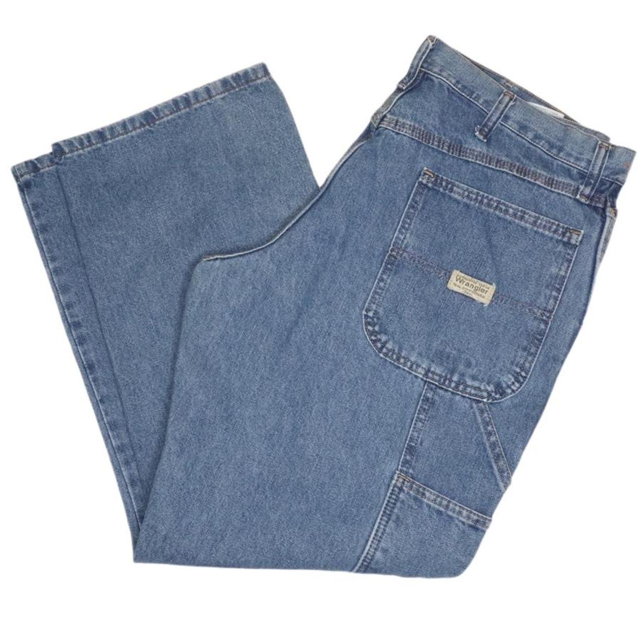Vintage wrangler, baggy fit carpenter jeans Size 34... - Depop