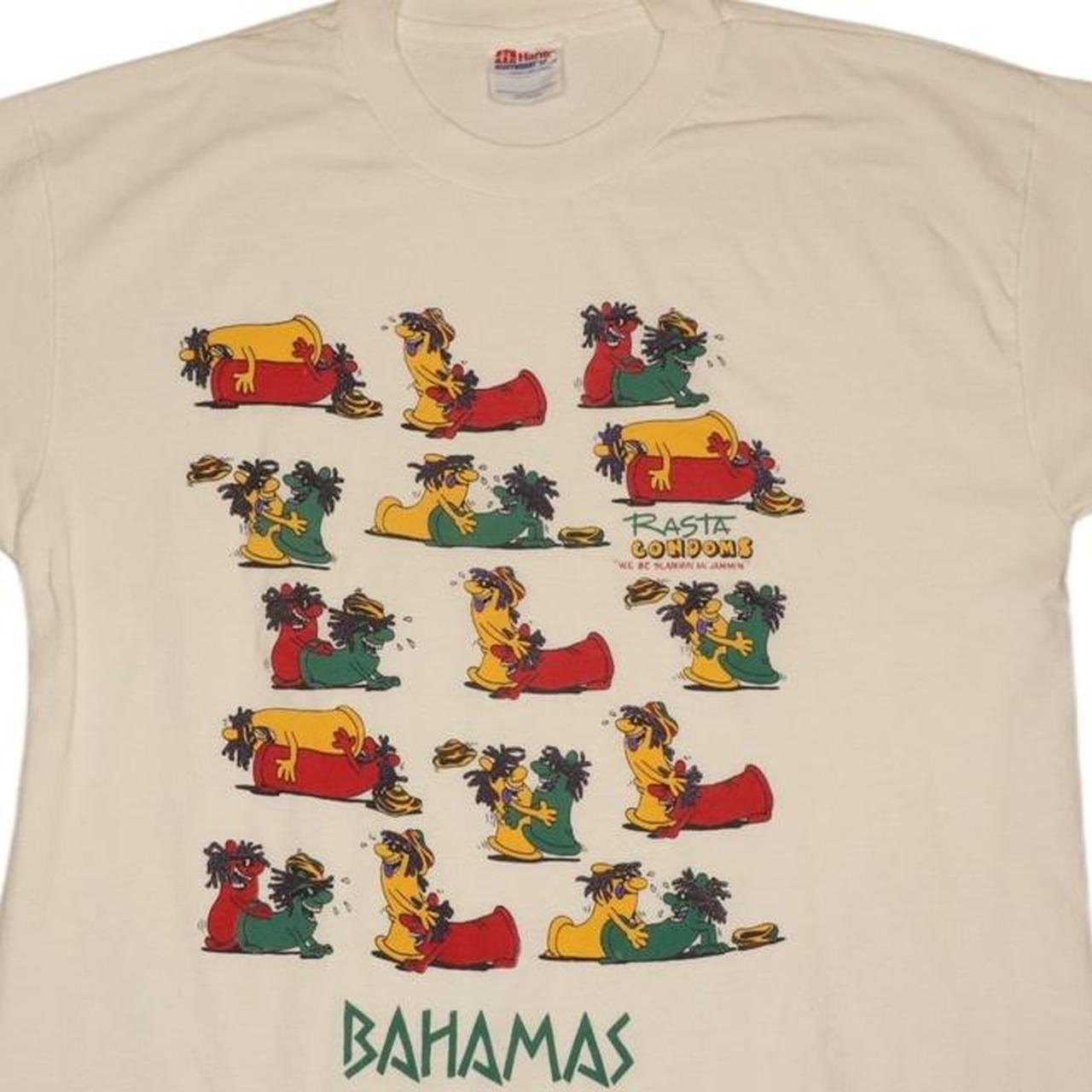 Vintage Bahamas good T Shirt No Friggin In The Riggin 80s 90s Mens RARE Single Stitch