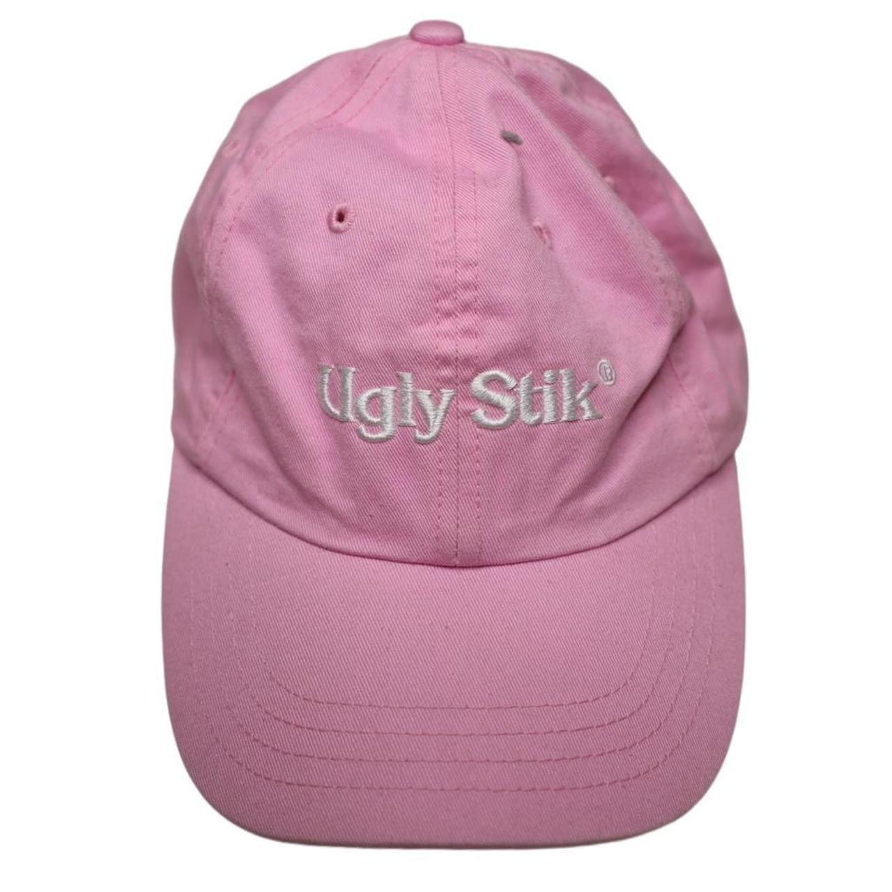 Pink breast cancer awareness ugly stick strap back hat