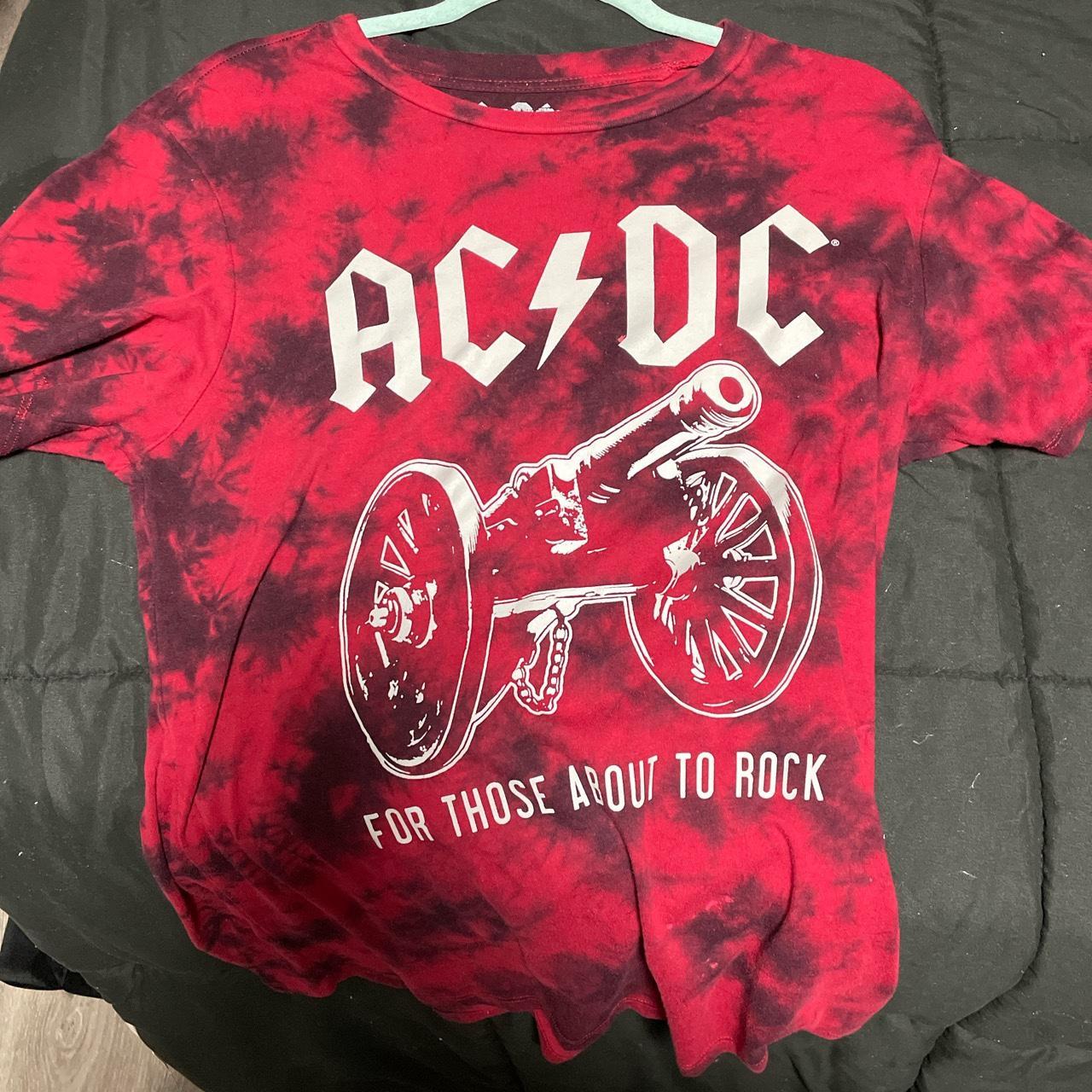 Small red AC/DC shirt - Depop