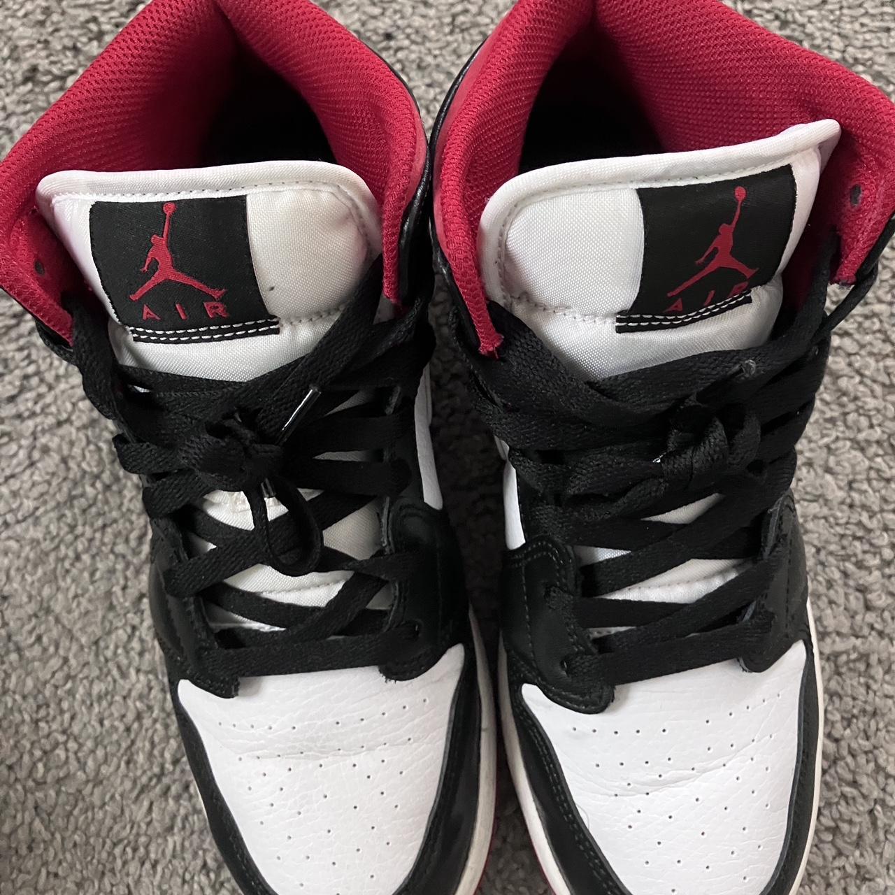 jordan white and red and black