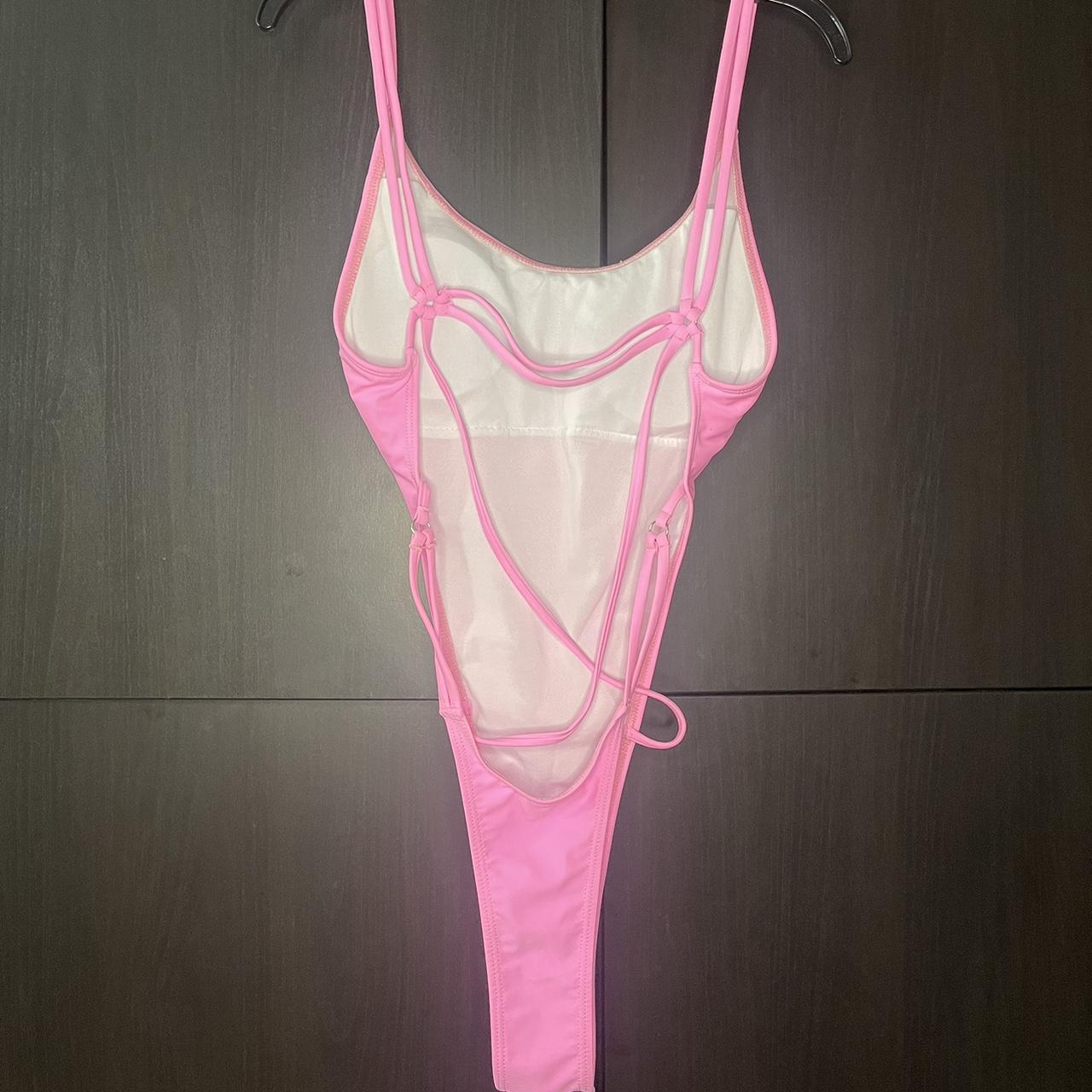 Brand New Shein Bathing Suit Pink One Piece Suit Depop