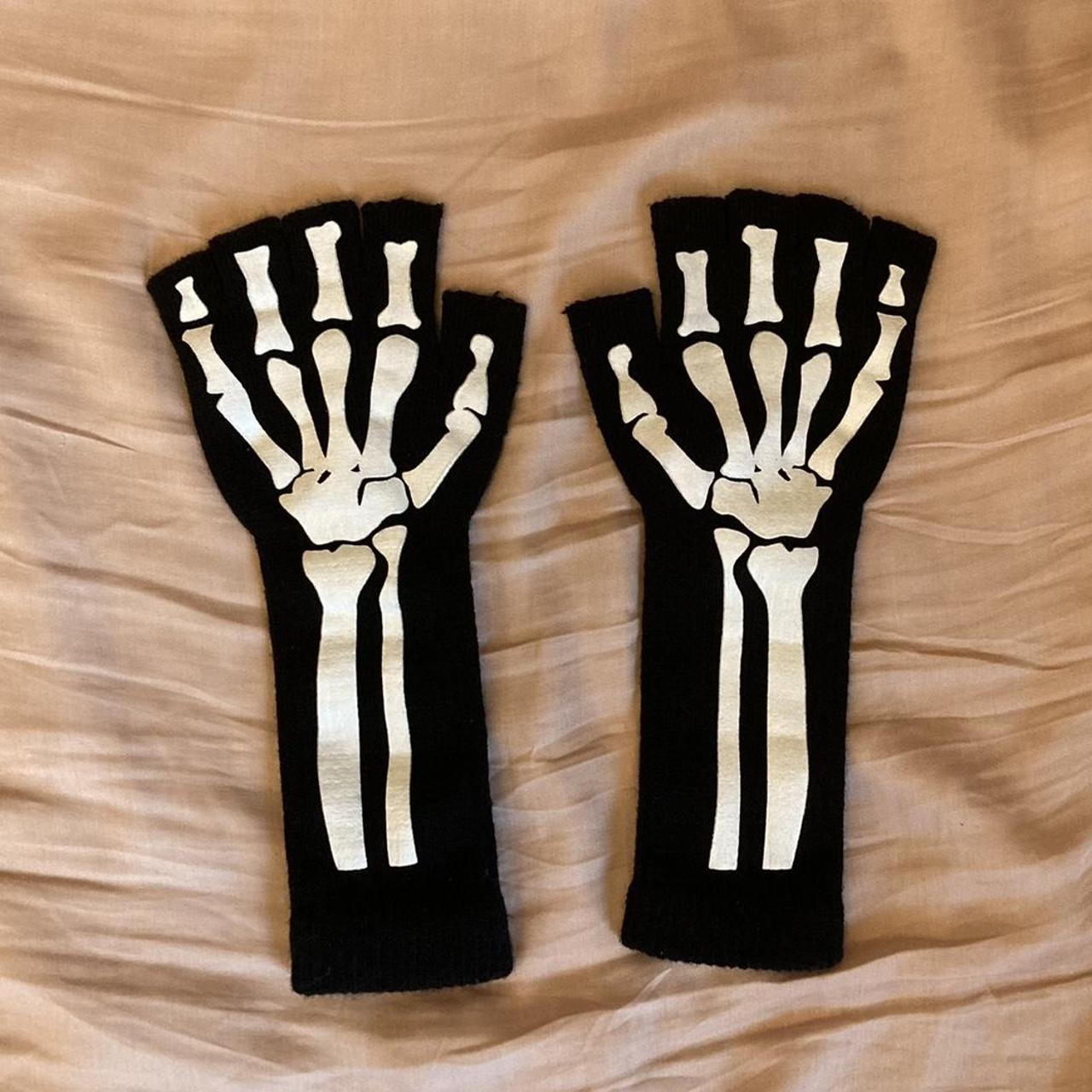 Skeleton, Fingerless Gloves (Extended) 💀 Length 11... Depop
