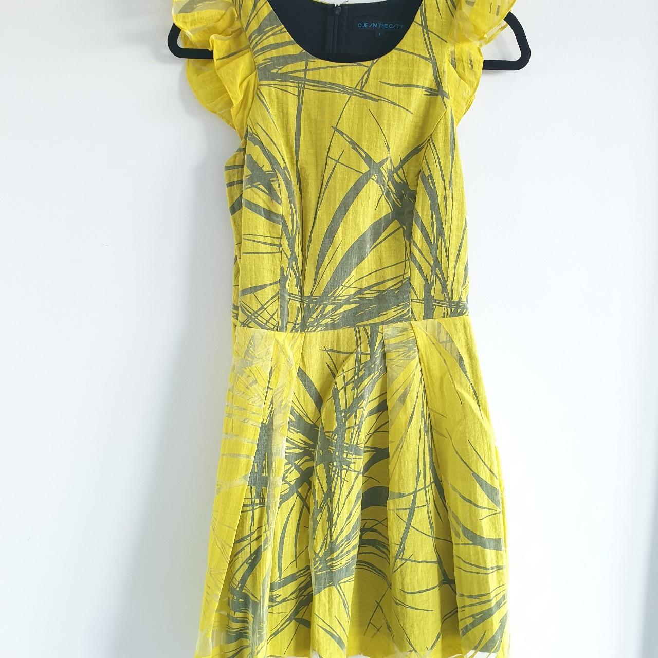 Cue In The City Size 8 Summer Dress Bright yellow. Depop