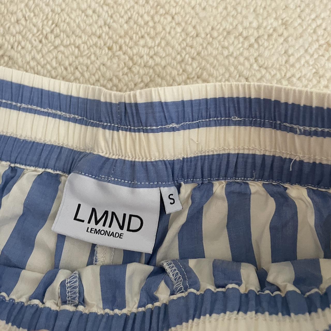 LMND blue and white shorts very good for beach wear... - Depop