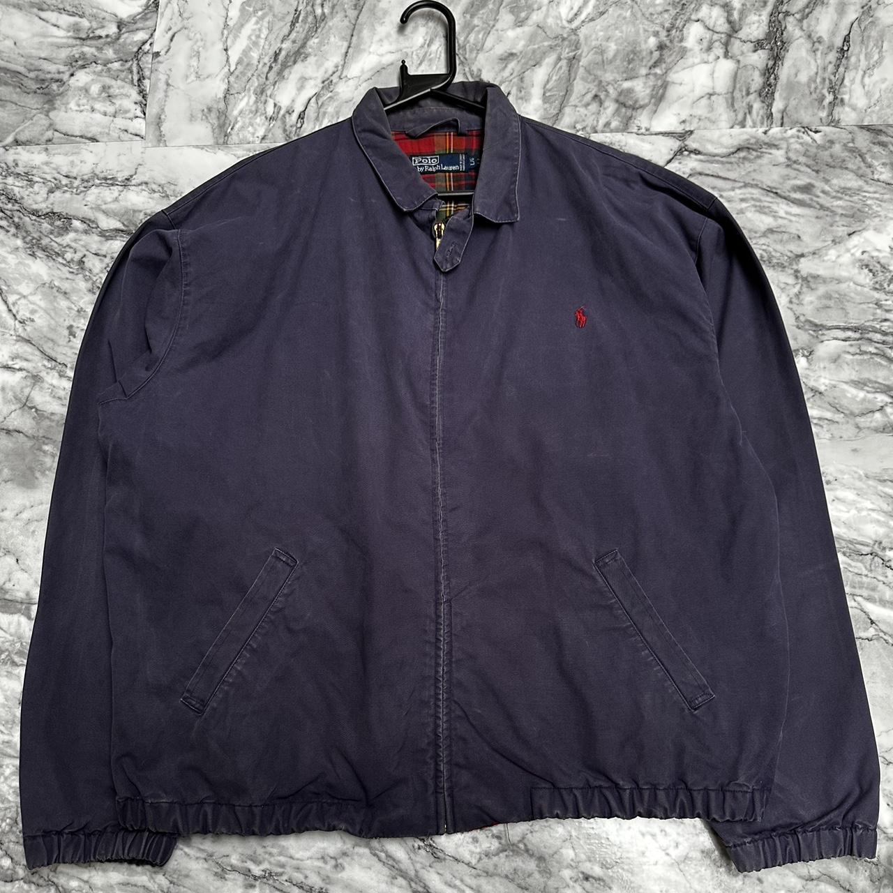 Vintage polo men’s Harrington jacket size L - purple... - Depop