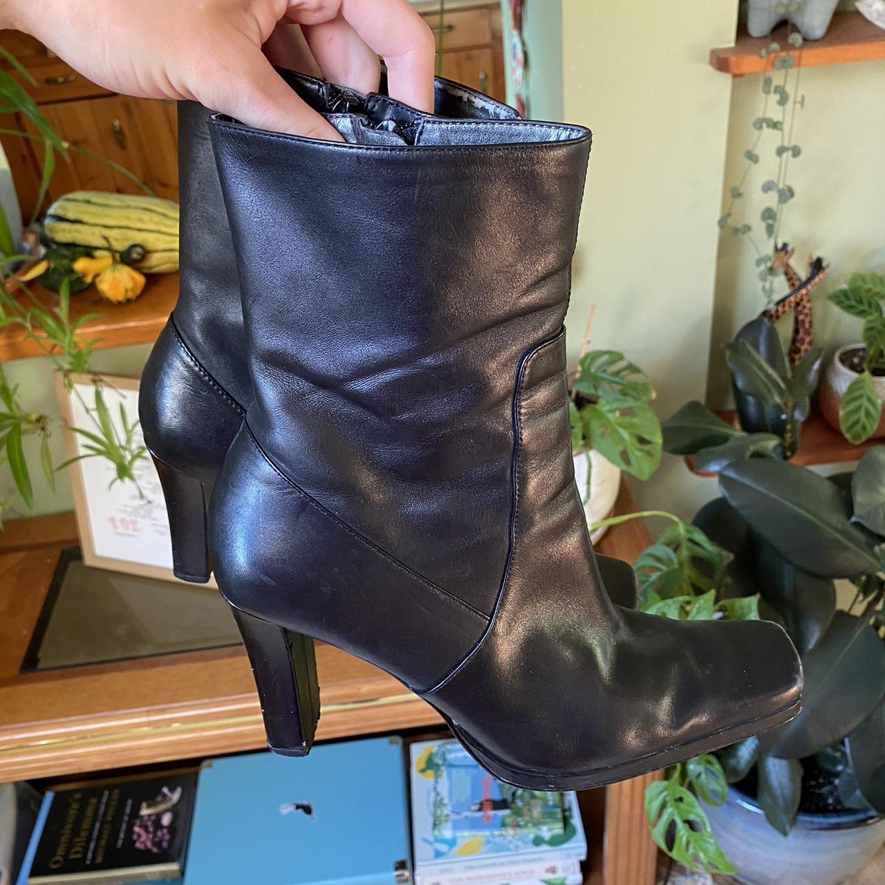 9 west hot sale leather boots