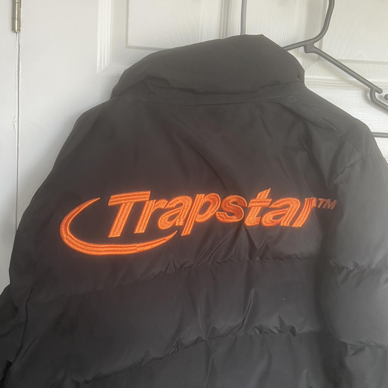 TRAPSTAR HYPERDRIVE PUFFER JACKET BLACK / ORANGE... Depop