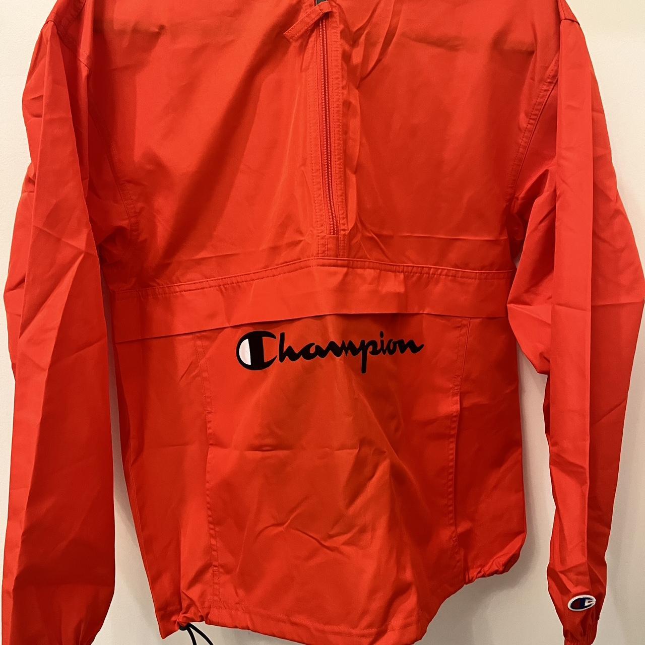 Champion packable shops anorak jacket red