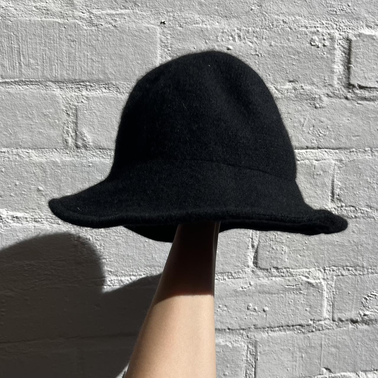 Cosy black bucket hat Soft felt kind of material Depop