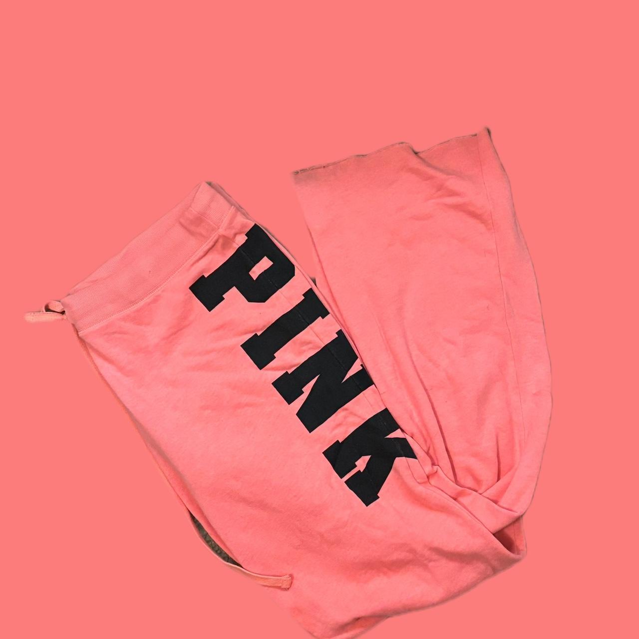 Peach Pink Flare Sweatpants. Pretty okay condition. - Depop