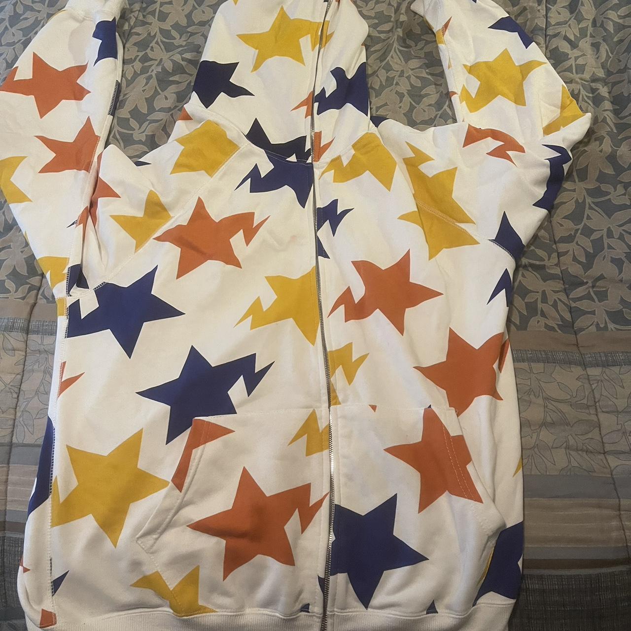 Bape Vintage Shark hoodie. Stars and Stripes 10+ yrs - Depop