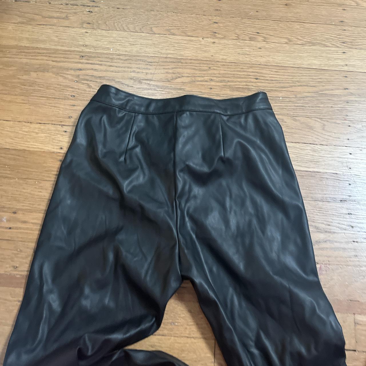 Wild fable size zero flare faux leather pants... - Depop