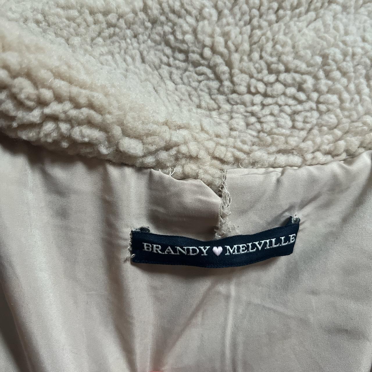 Brandy Melville oversized teddy jacket no flaws... - Depop