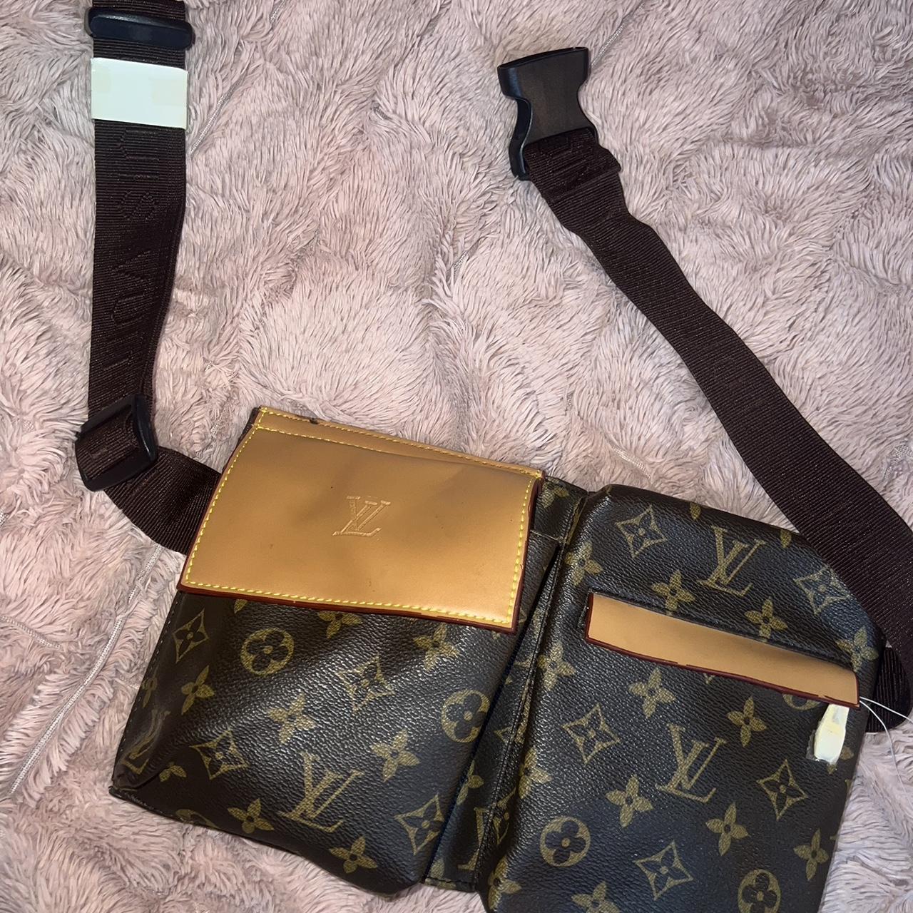 Brown LV Fanny pack - Depop