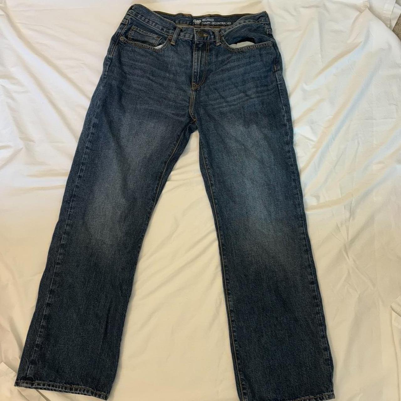 gap relaxed fit jeans, wide leg fit 32 waist - Depop