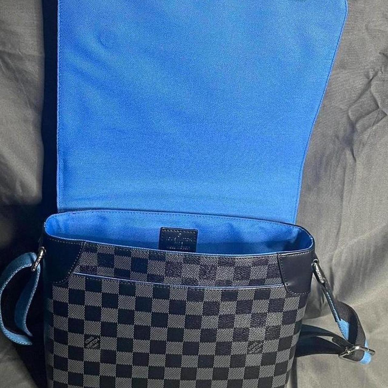 Blue lv messenger bag Basically new Comes with... Depop
