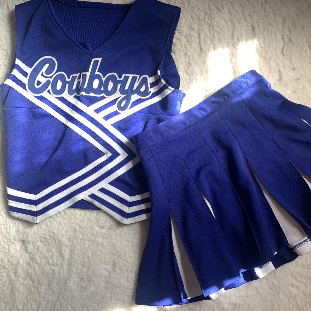 Cheerleader Costume Small / White/Blue