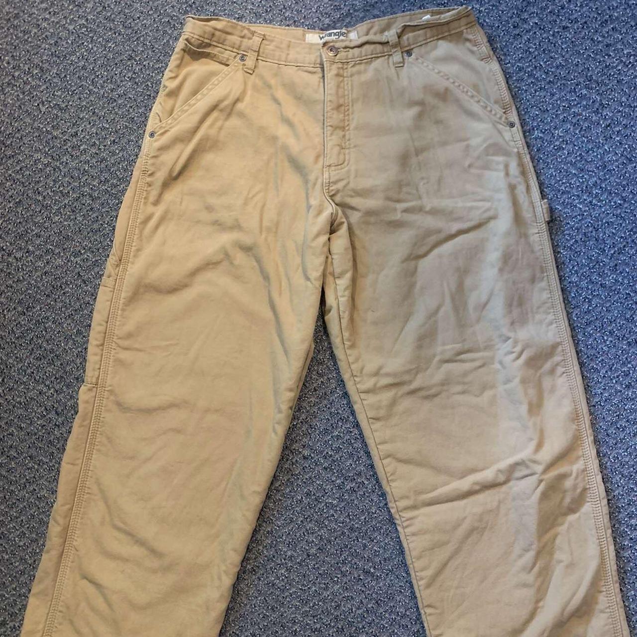 Wranglers Authentics fleece lined khaki pants - Depop