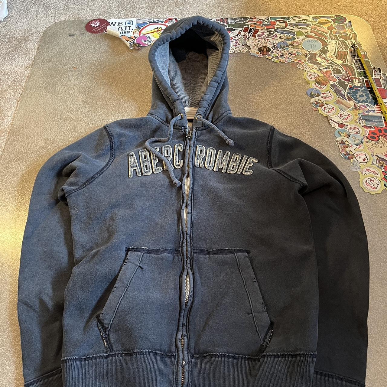 Y2K Heavyweight Abercrombie and Fitch Zip Up no... - Depop