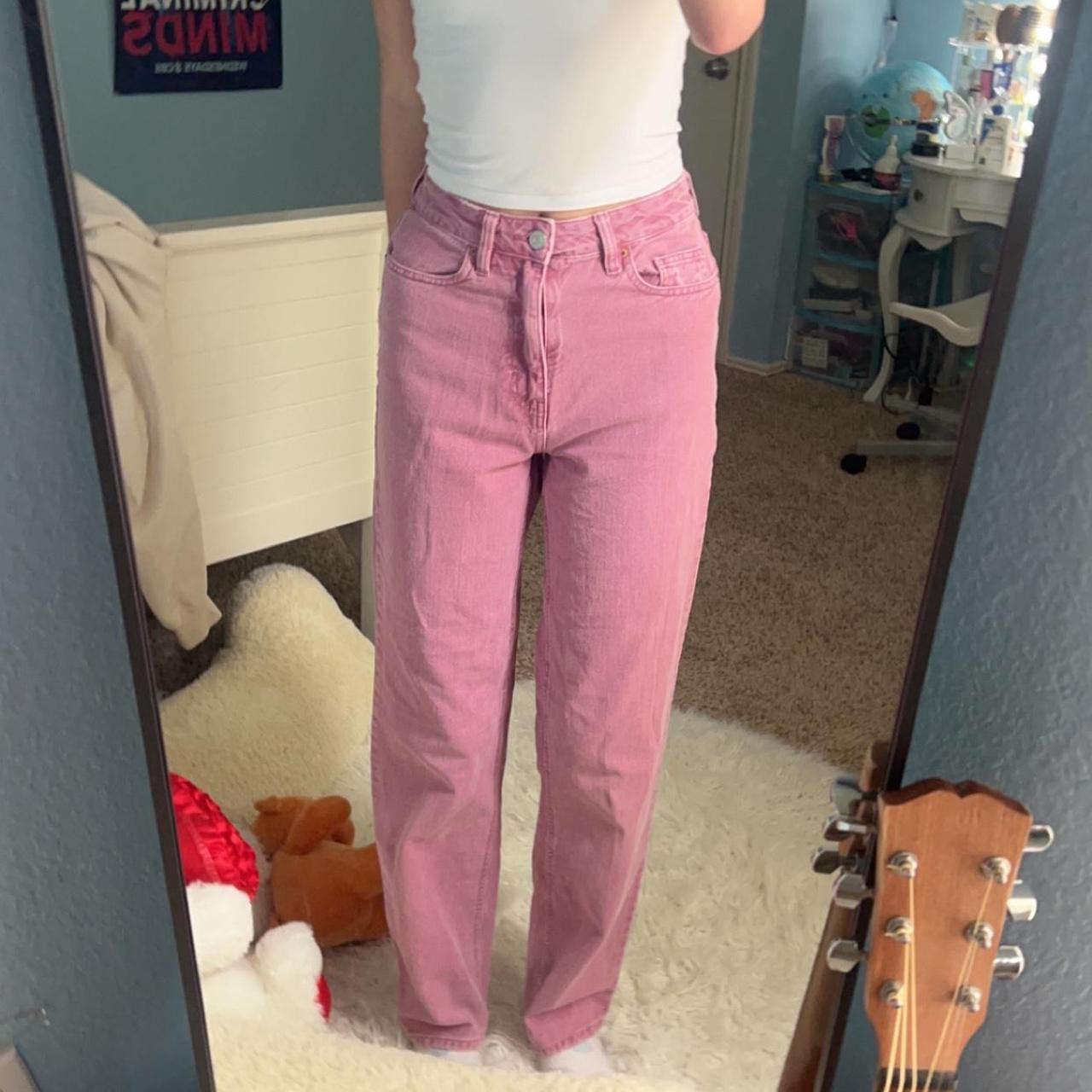 Pastel pink boyfriend jeans