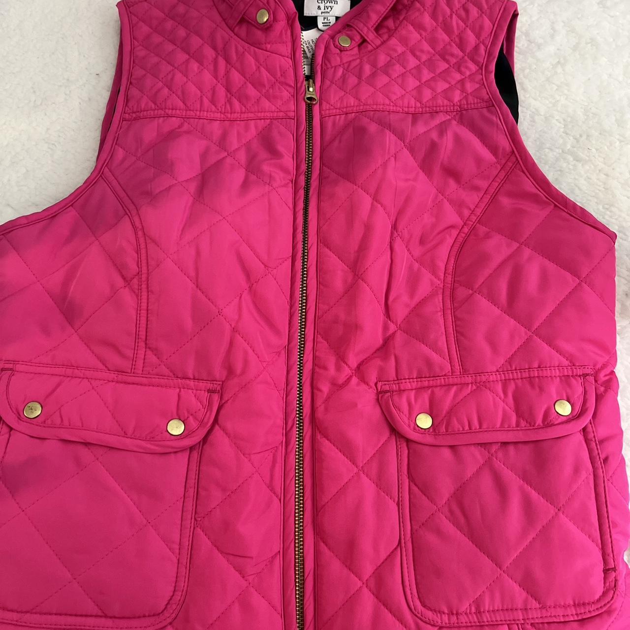 Crown and ivy long clearance puffer vest