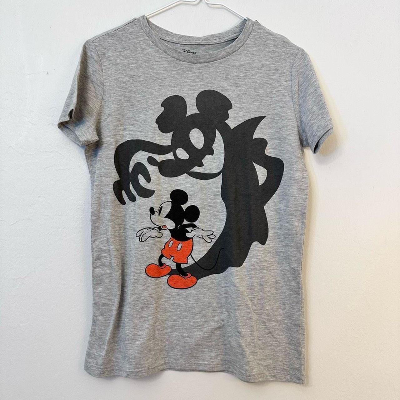 Disney Women's Mickey Mouse T-Shirt Scary Shadow... - Depop