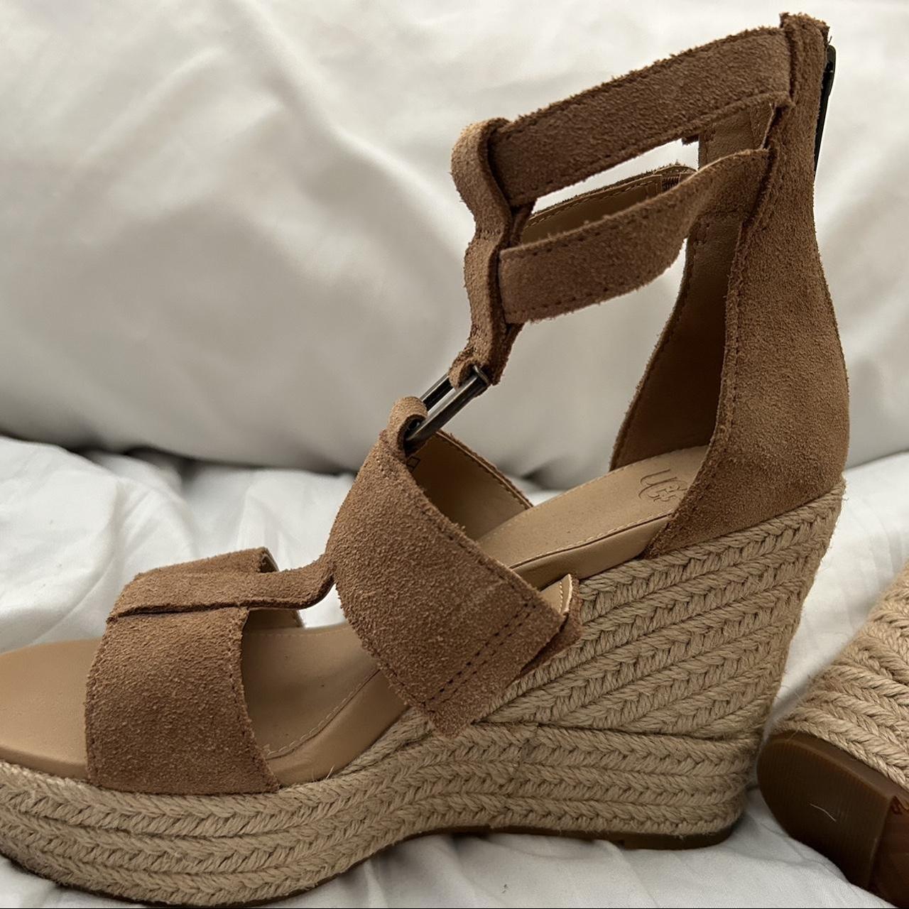 Ugg Kolfax Chestnut Espadrille Platform Wedge Sandle Depop