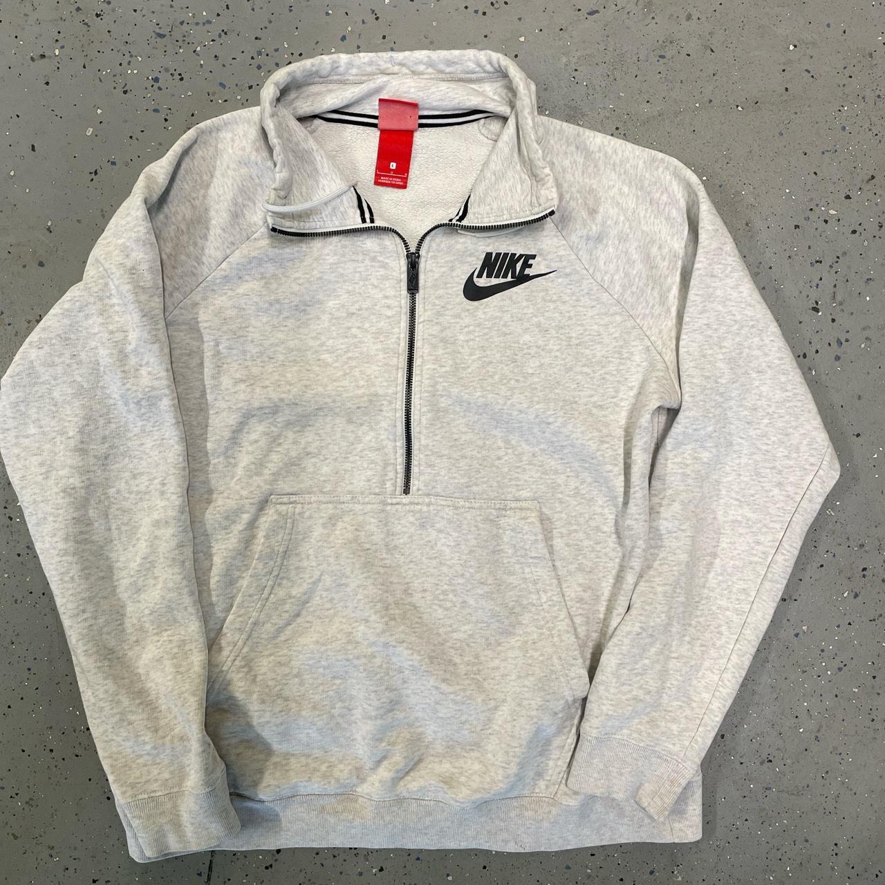 90s Nike Half Zip White Vintage Nike Tech White Size... - Depop