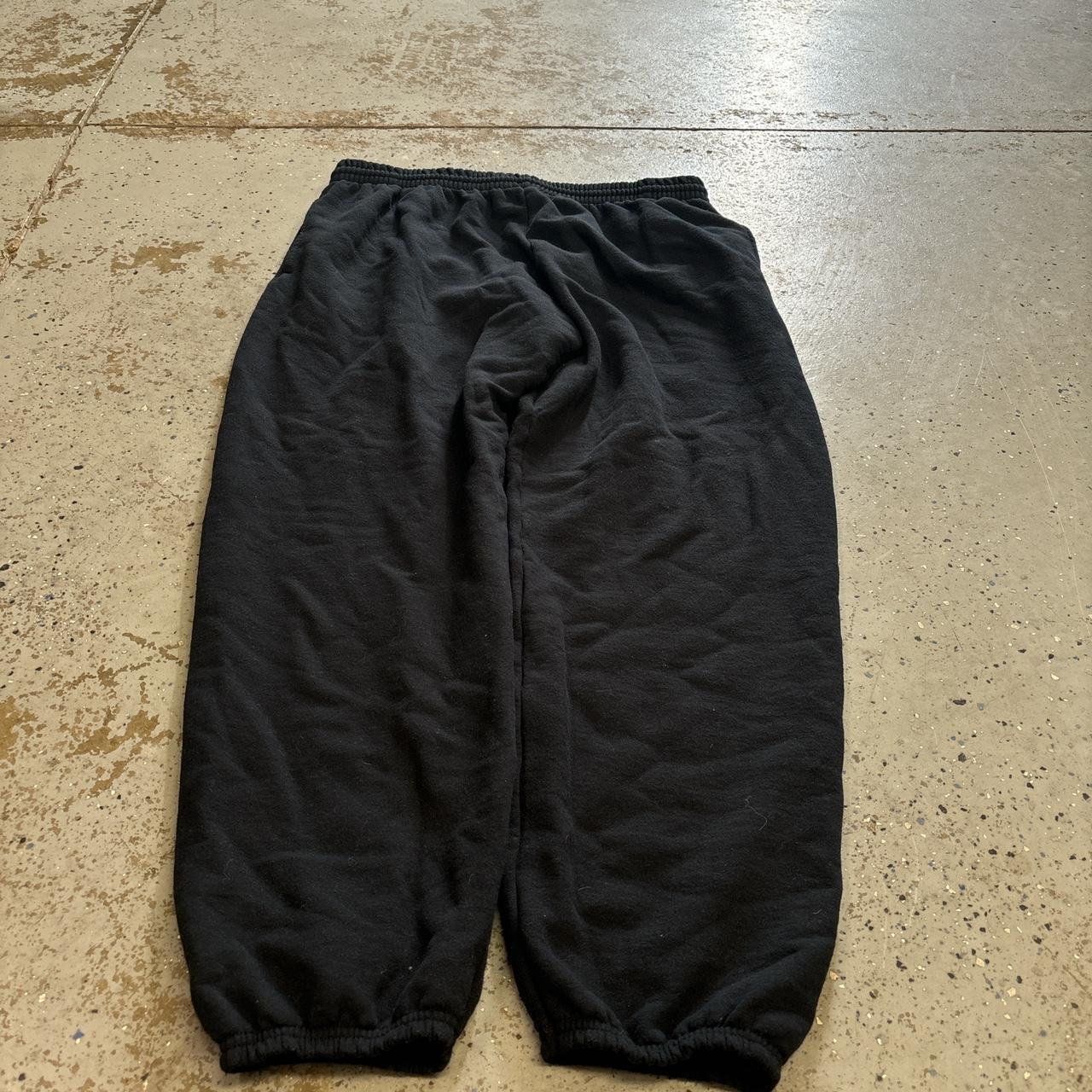 Vintage Black grunge baggy sweatpants #nike... - Depop