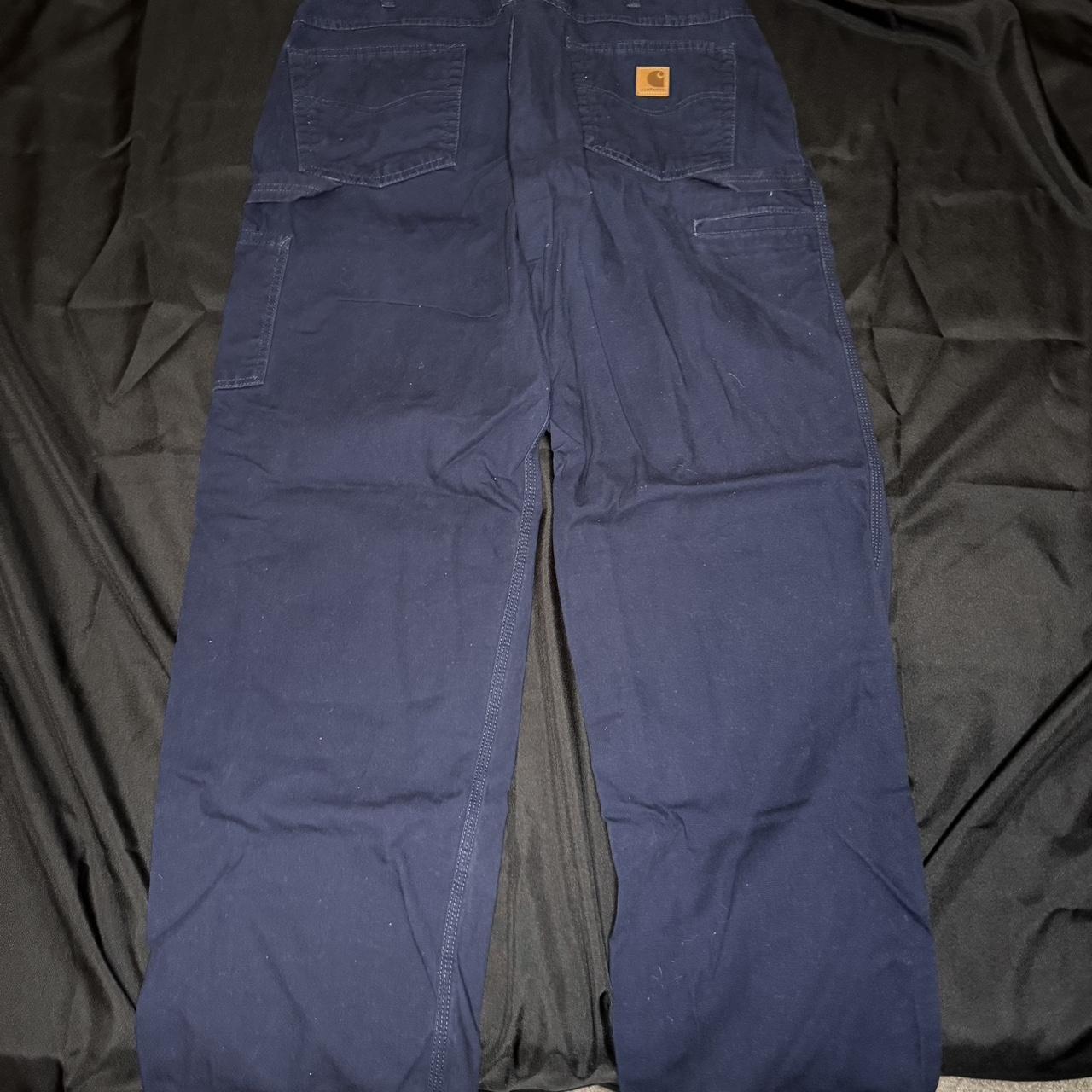 38 x 34 Carhartt blue work pants vintage - Depop
