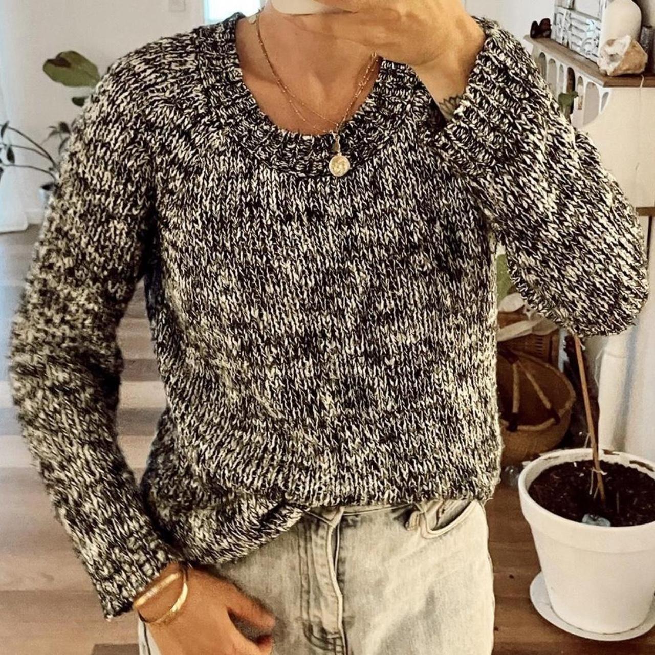Zulu & Zephyr jumper in black and white. Great cut,... - Depop