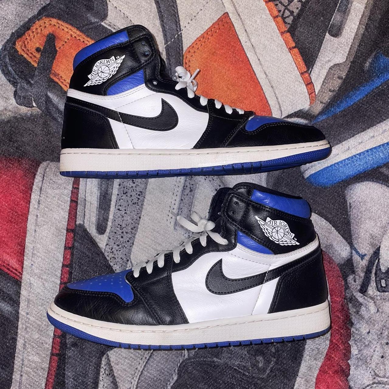 Jordan Royal Blue White Laces Royal Blue/Black Union Jordan