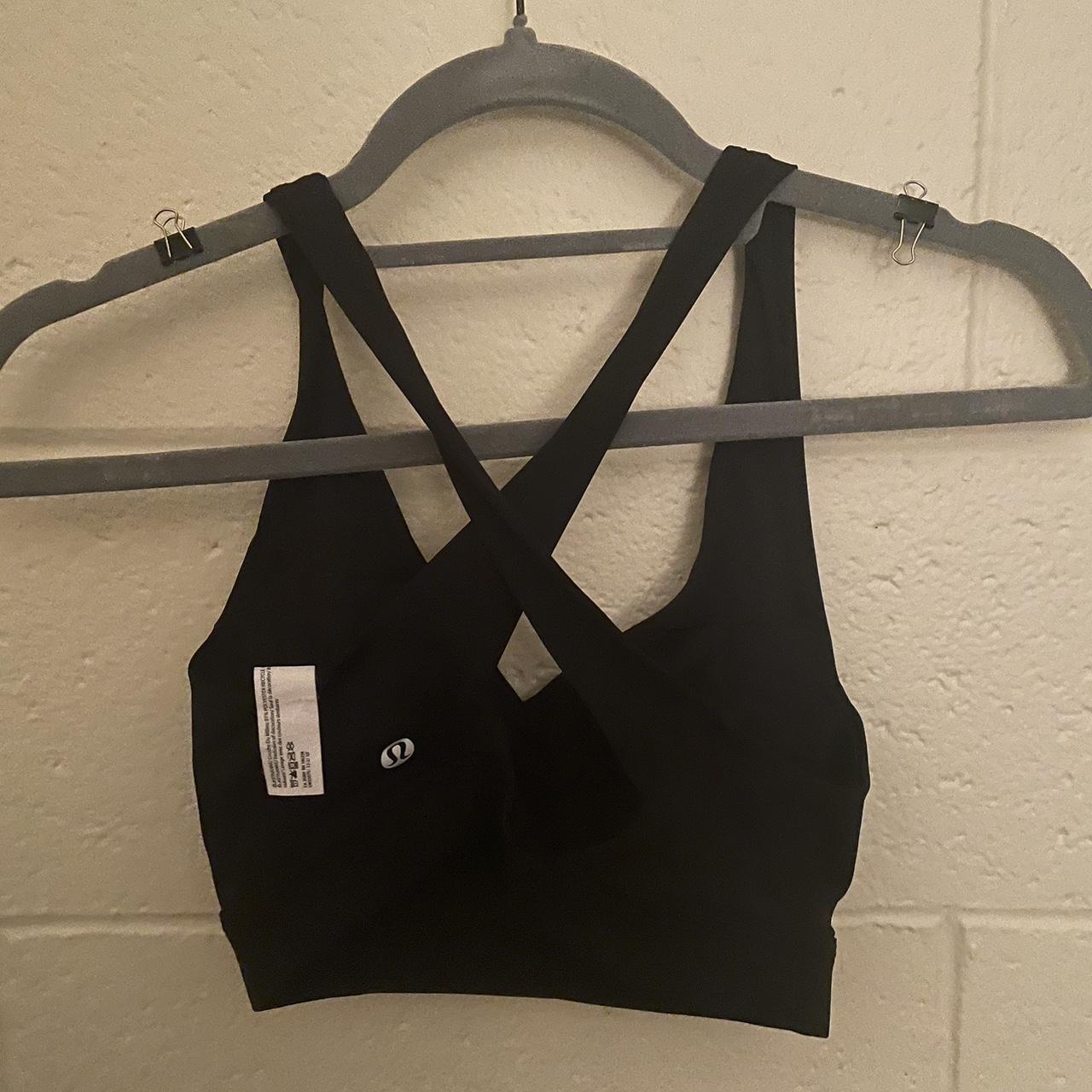 Lulu lemon Size 2 Sports Bra Black, Lightly worn - Depop