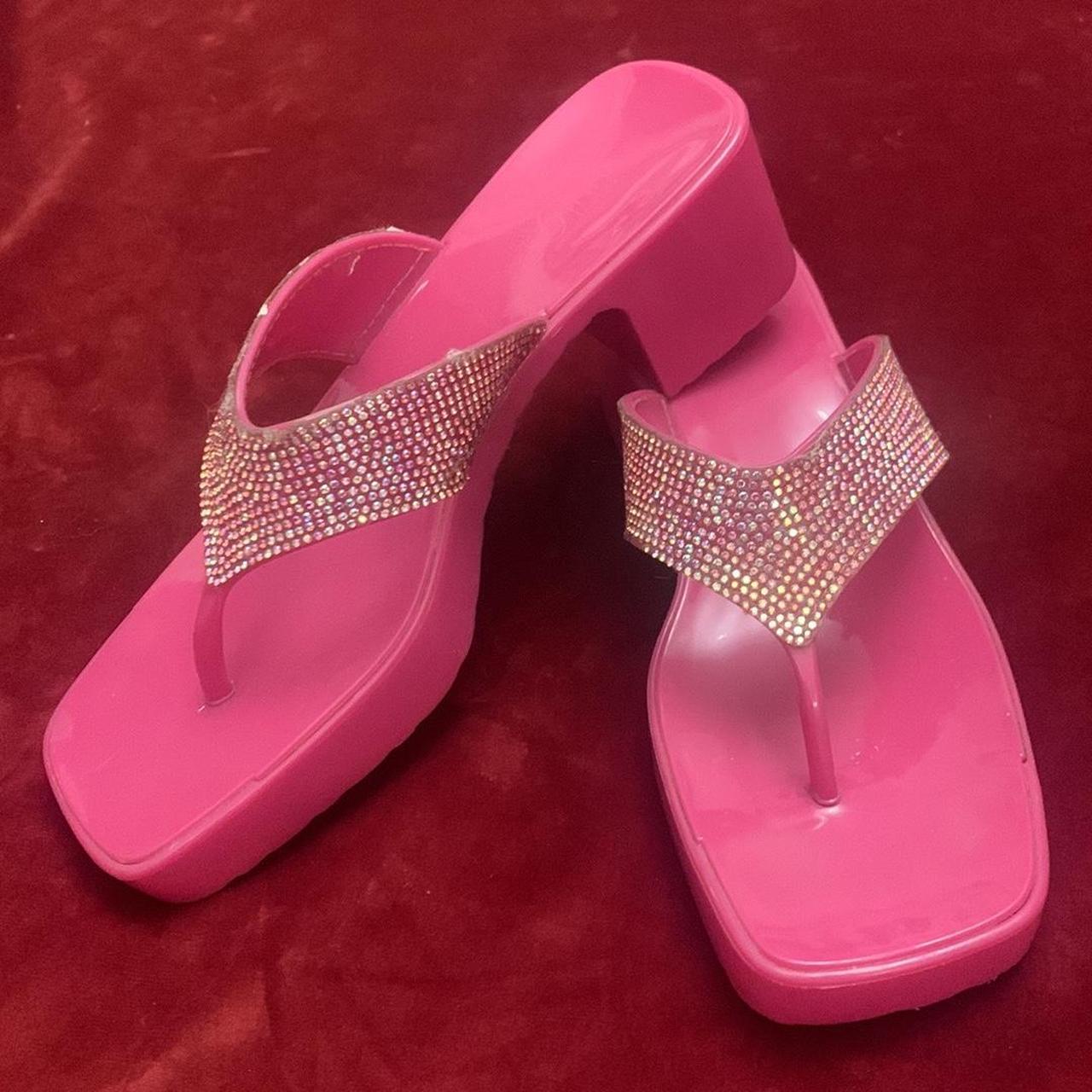 Sparkly hot sale thong sandals