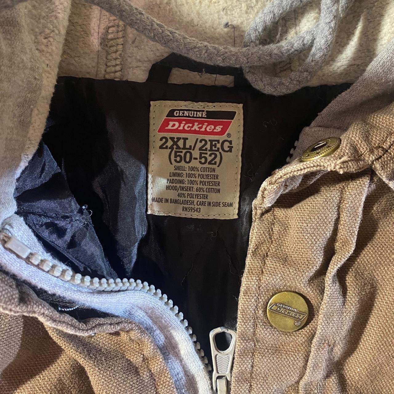 90s-2000s dickies jacket with a hood that has padded... - Depop